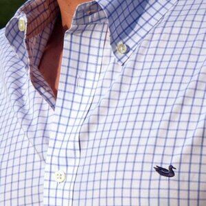 NWT Southern Marsh Tattersall Long Sleeve Button Down Shirt Size Small Preppy